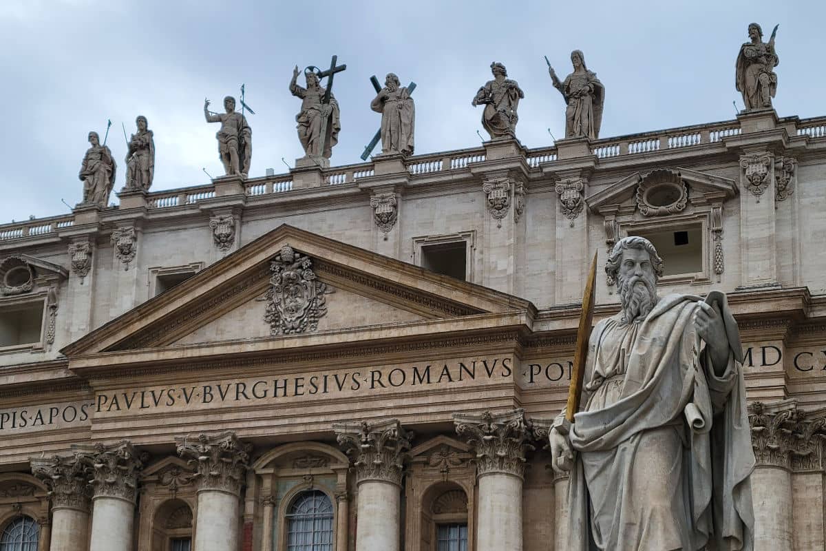 Detail of St. Peter’s Basilica in Rome