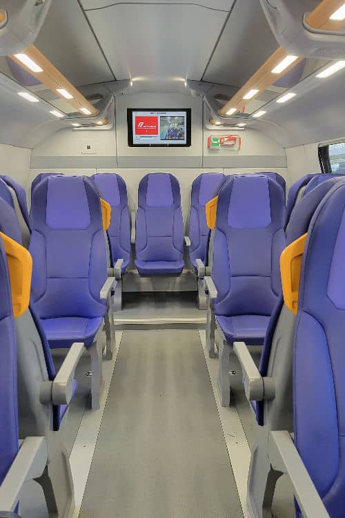inside a regional train