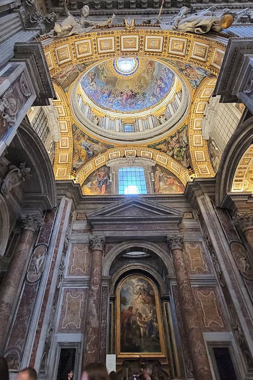 inside the St. Peter's Basilica