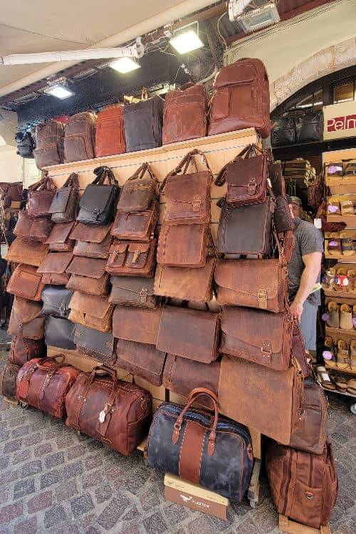 Leather goods on Skrydlof Street