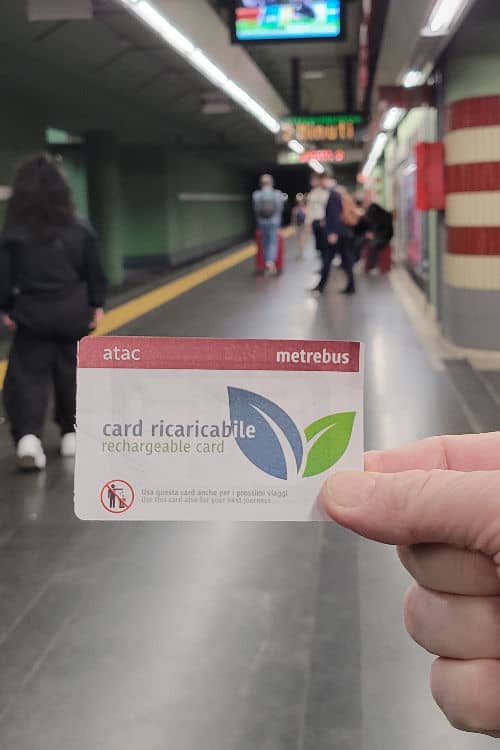 Our ticket for the Metro Line