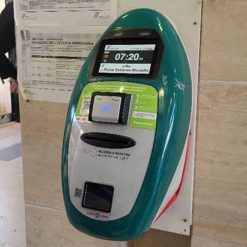 Train ticket validating machine