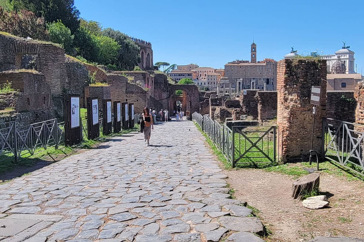 uneven cobblestones in Rome