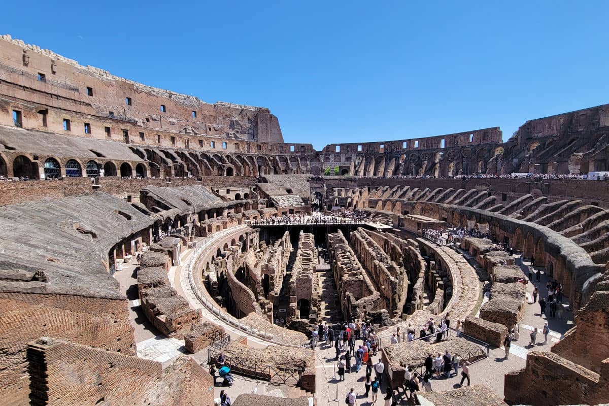 View of the Colosseum from the 2nd floor