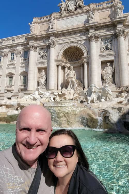 Visiting the Trevi Fountain