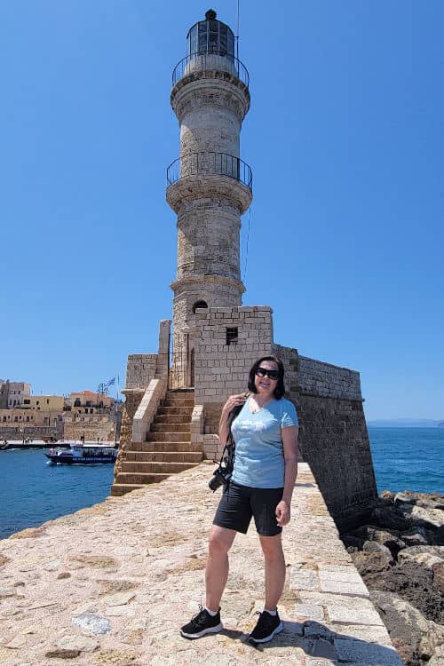 Visiting the Chania lighthouse