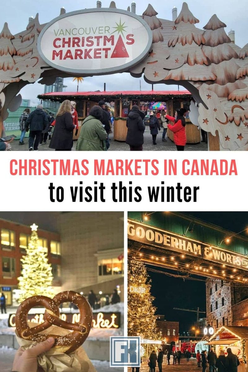 Discover the best Christmas markets across Canada, from Quebec City to Vancouver. Twinkling lights, mulled wine, local artisans, and unique gifts — perfect for planning your festive Canadian getaway. Save for holiday travel inspiration! Christmas Markets in Canada: Vancouver, Distillery Winter Village in Toronto and Christkindl Market in Kitchener