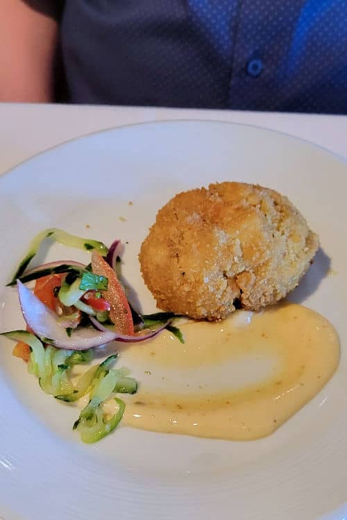 Crab cake appetizer