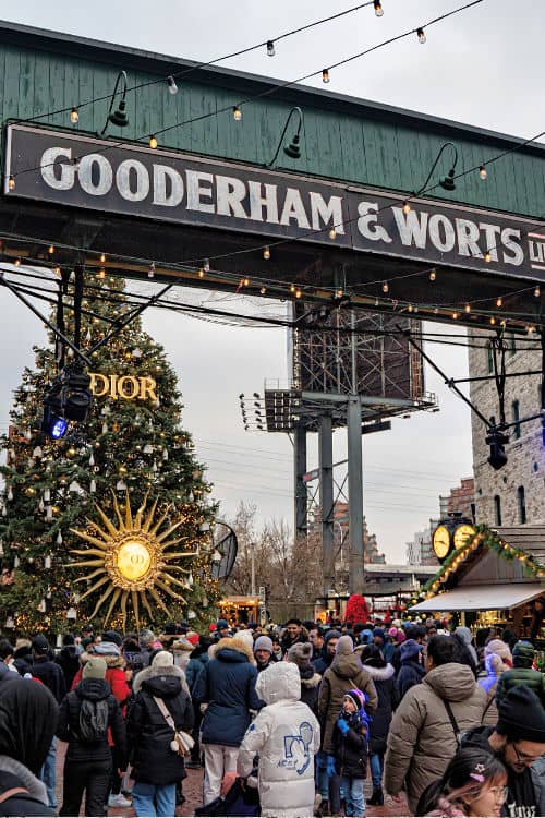 Crowds at the Distillery Winter Village