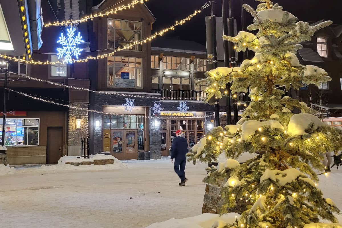 Downtown Banff at Christmastime