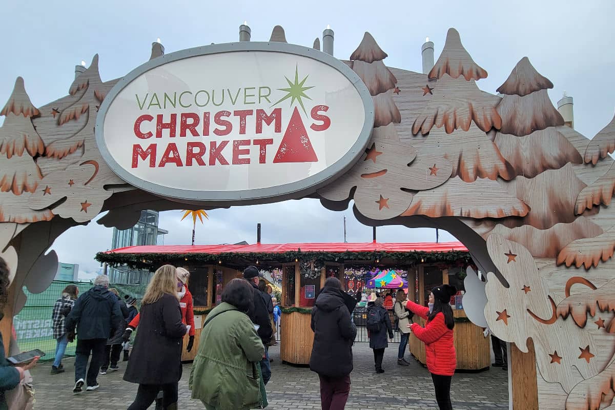 entrance to the Vancouver Christmas Market