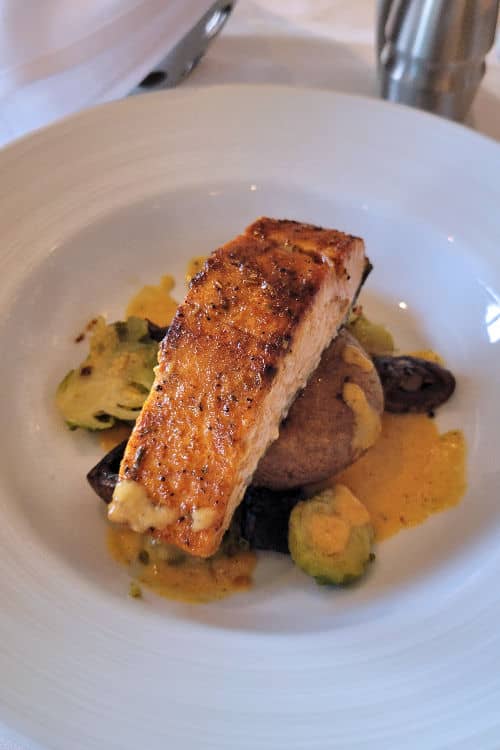 Maple & Bourbon-glazed salmon
