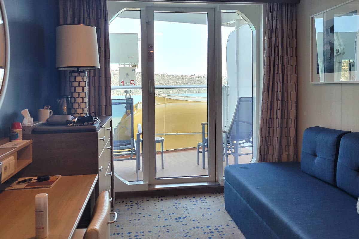 Our obstructed balcony cabin