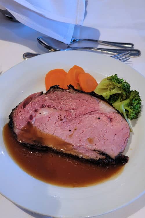 Prime rib dinner