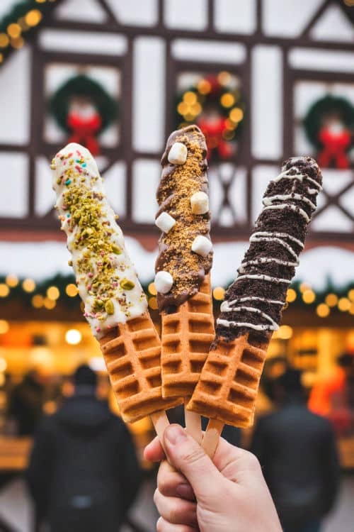 Wacky waffles from the Christkindlmarkt in Winnipeg